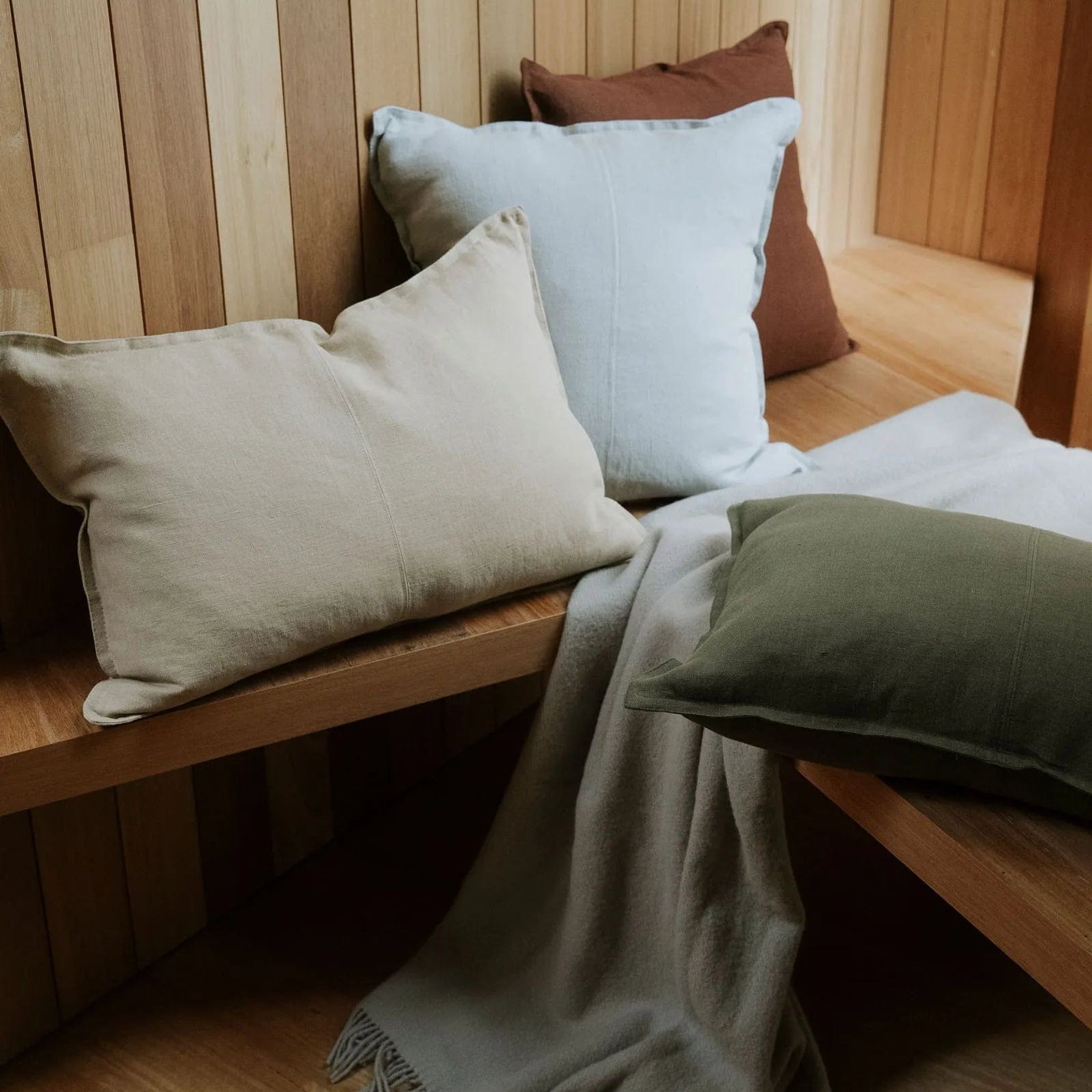 Weave European Linen Como Cushion - Jungle | Three Sizes gallery detail image