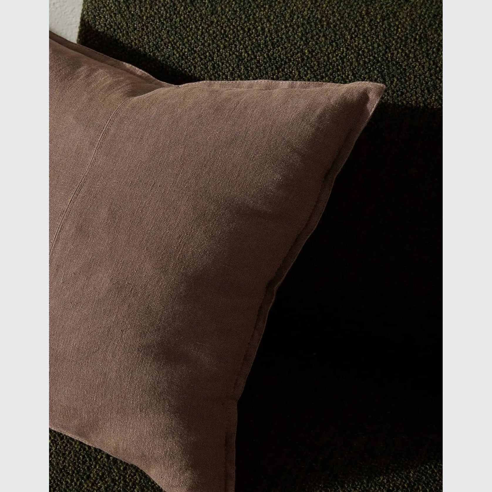 Weave European Linen Como Cushion - Mocha | Three Sizes gallery detail image