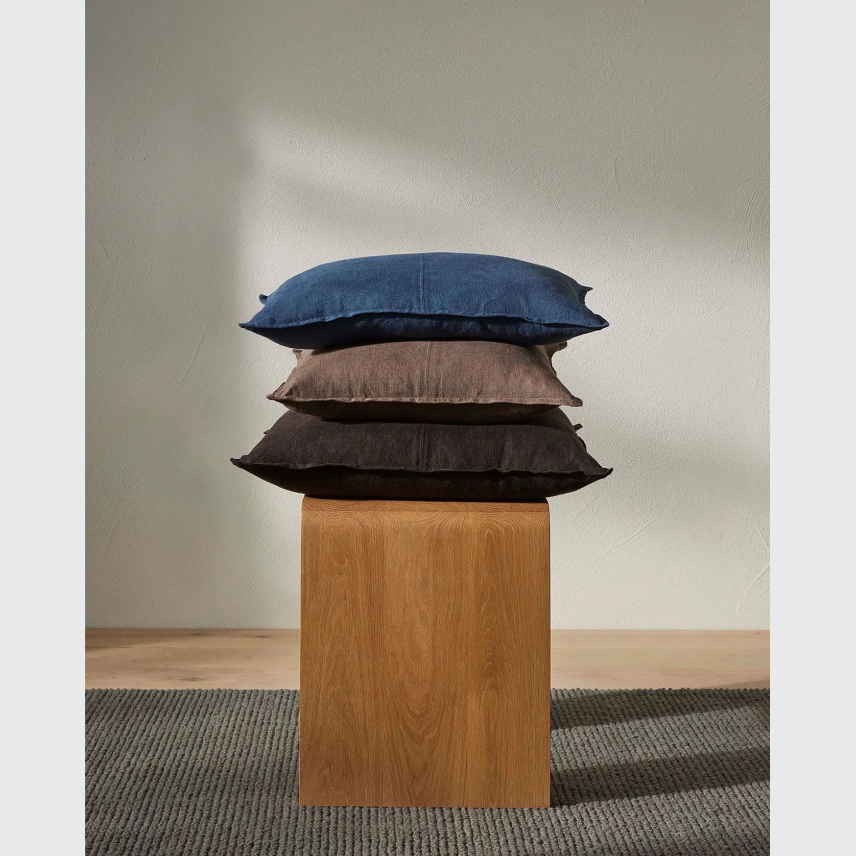 Weave European Linen Como Cushion - Mocha | Three Sizes gallery detail image