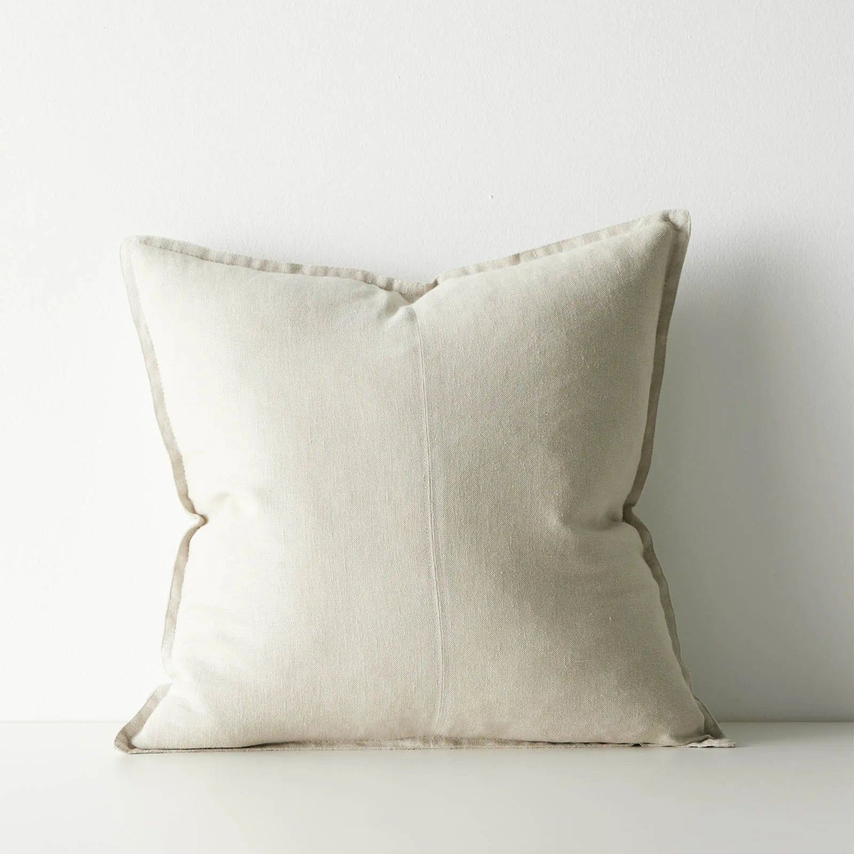 Weave European Linen Como Cushion - Oatmeal | Three Sizes gallery detail image