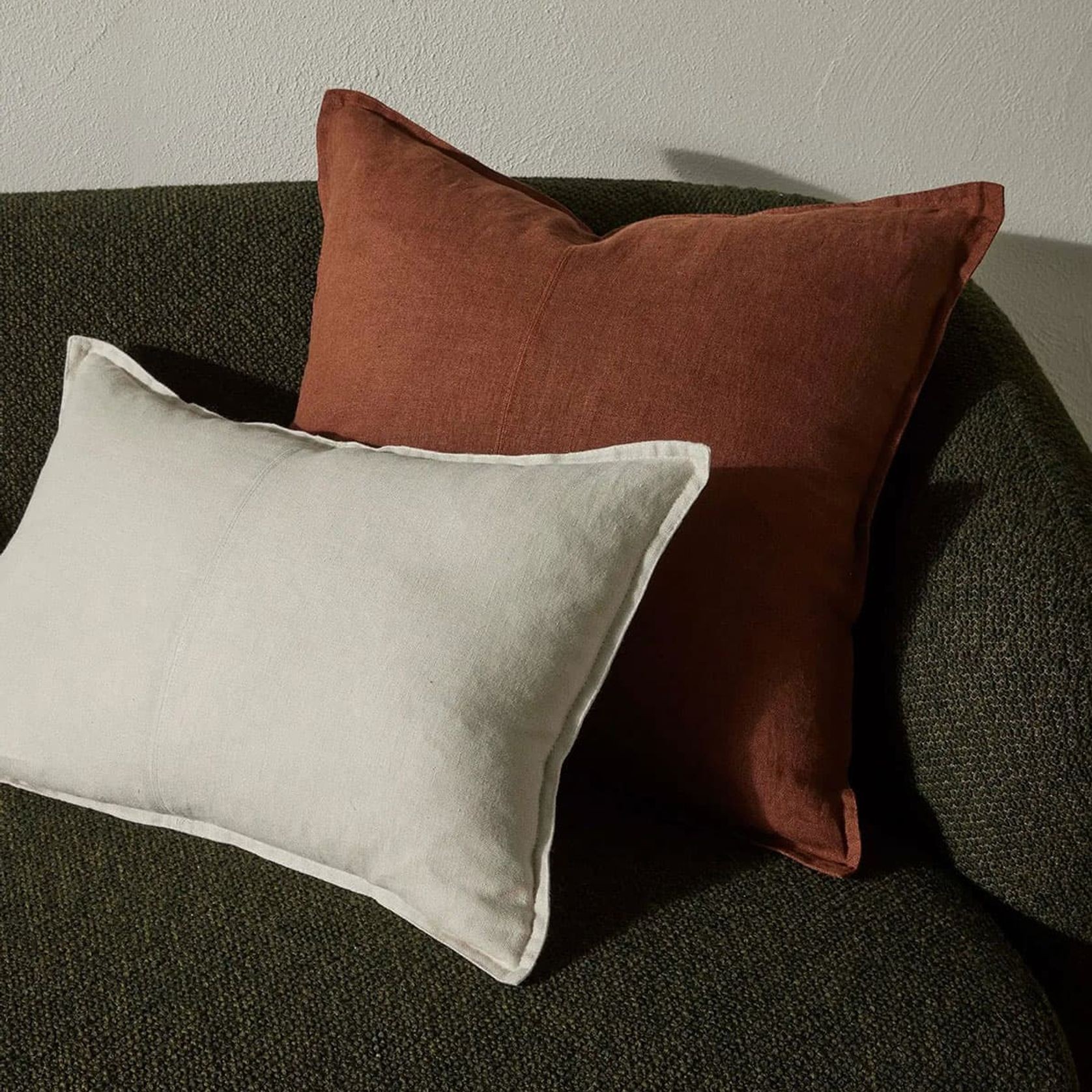 Weave European Linen Como Cushion - Oatmeal | Three Sizes gallery detail image