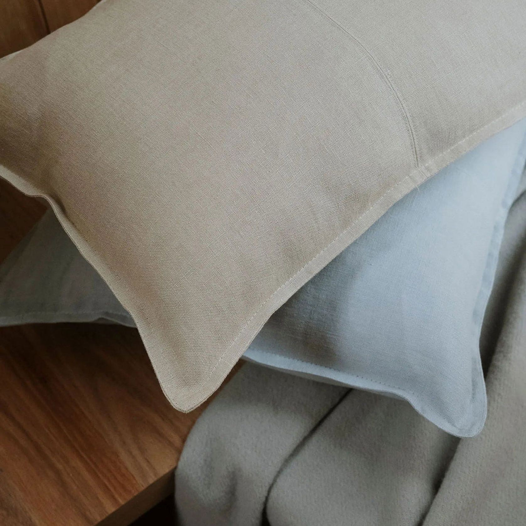 Weave European Linen Como Cushion - Oatmeal | Three Sizes gallery detail image