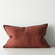Weave European Linen Como Cushion - Rosewood | Three Sizes gallery detail image
