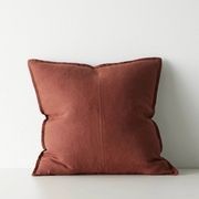 Weave European Linen Como Cushion - Rosewood | Three Sizes gallery detail image