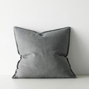 Weave European Linen Como Cushion - Steel | Three Sizes gallery detail image
