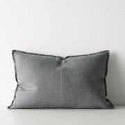 Weave European Linen Como Cushion - Steel | Three Sizes gallery detail image