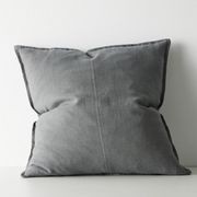 Weave European Linen Como Cushion - Steel | Three Sizes gallery detail image