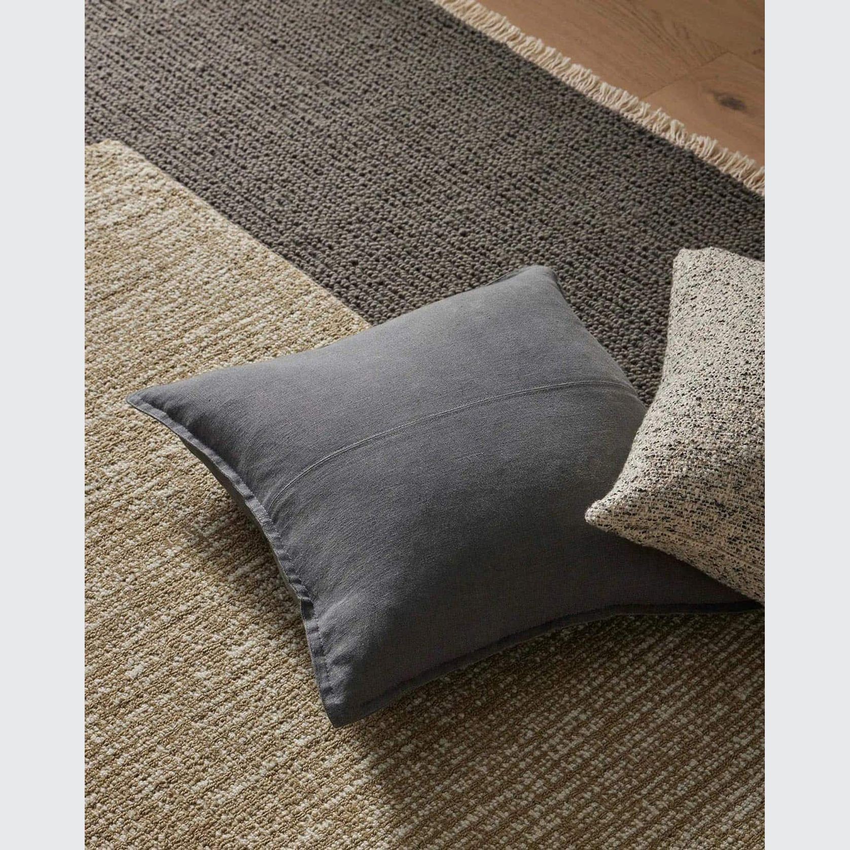 Weave European Linen Como Cushion - Steel | Three Sizes gallery detail image