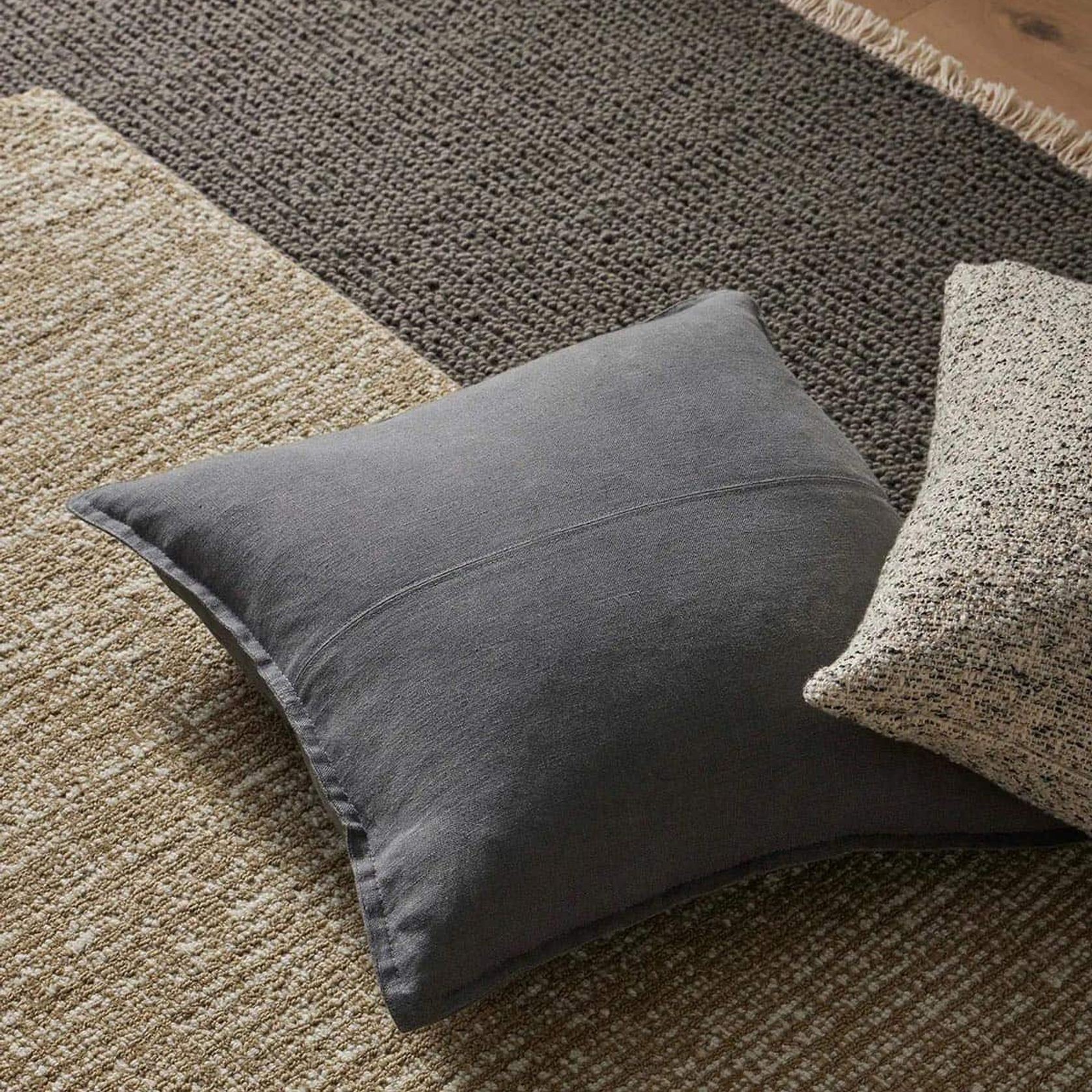 Weave European Linen Como Cushion - Steel | Three Sizes gallery detail image