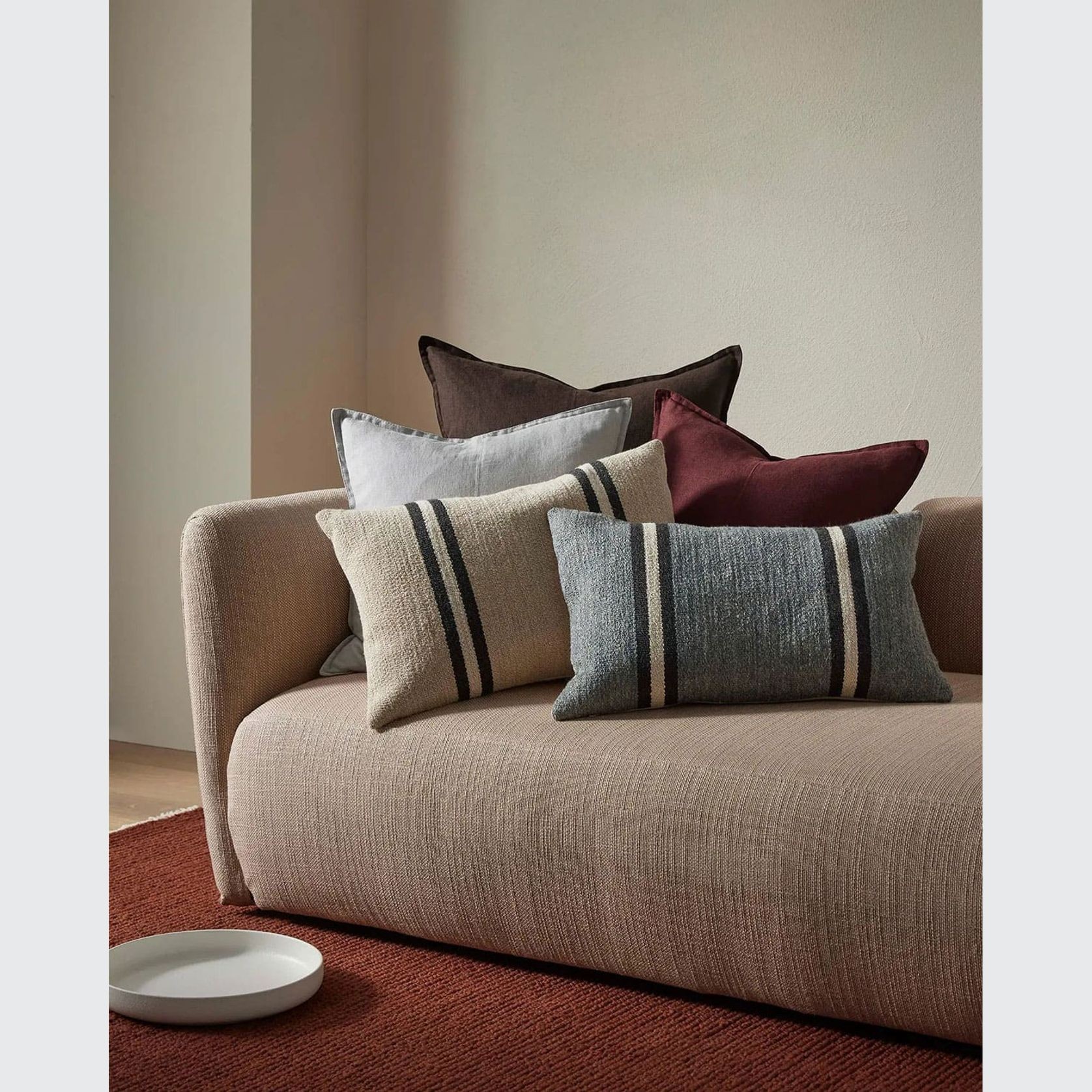 Weave Home Mila Cushion - Oyster gallery detail image