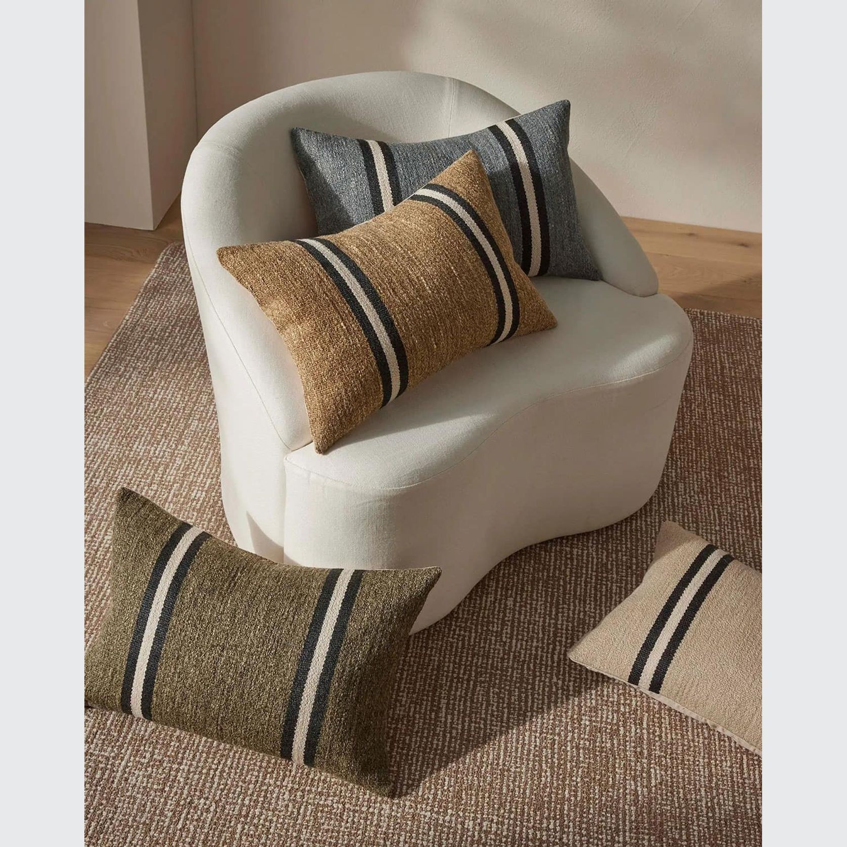 Weave Home Mila Cushion - Oyster gallery detail image