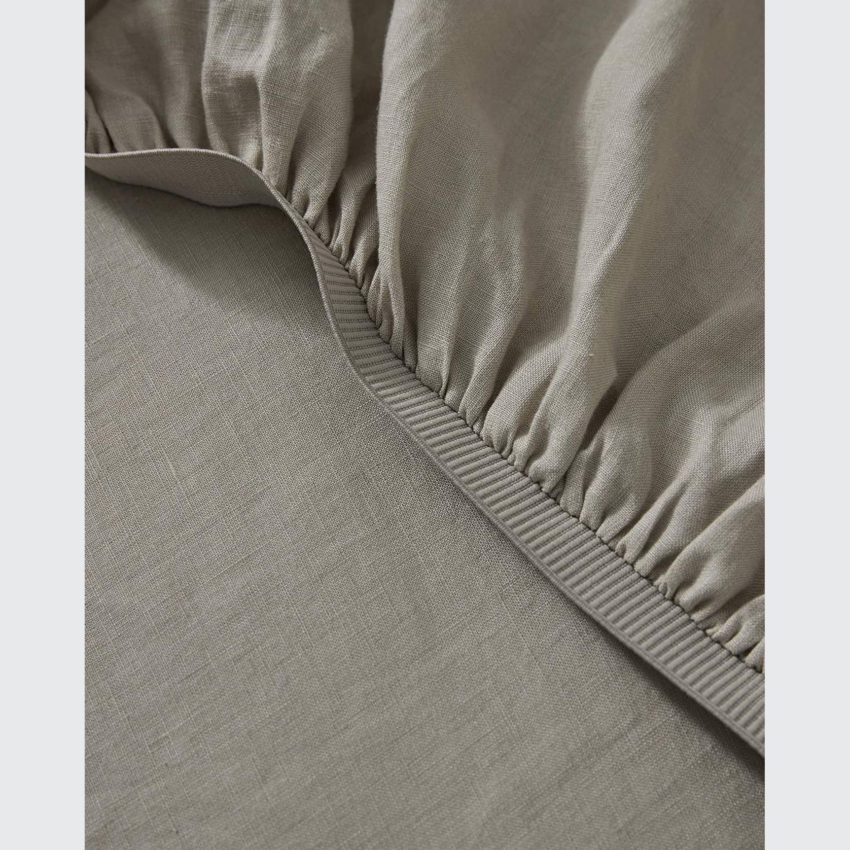 Ravello Linen Flat Sheet - Pebble | Weave Home gallery detail image