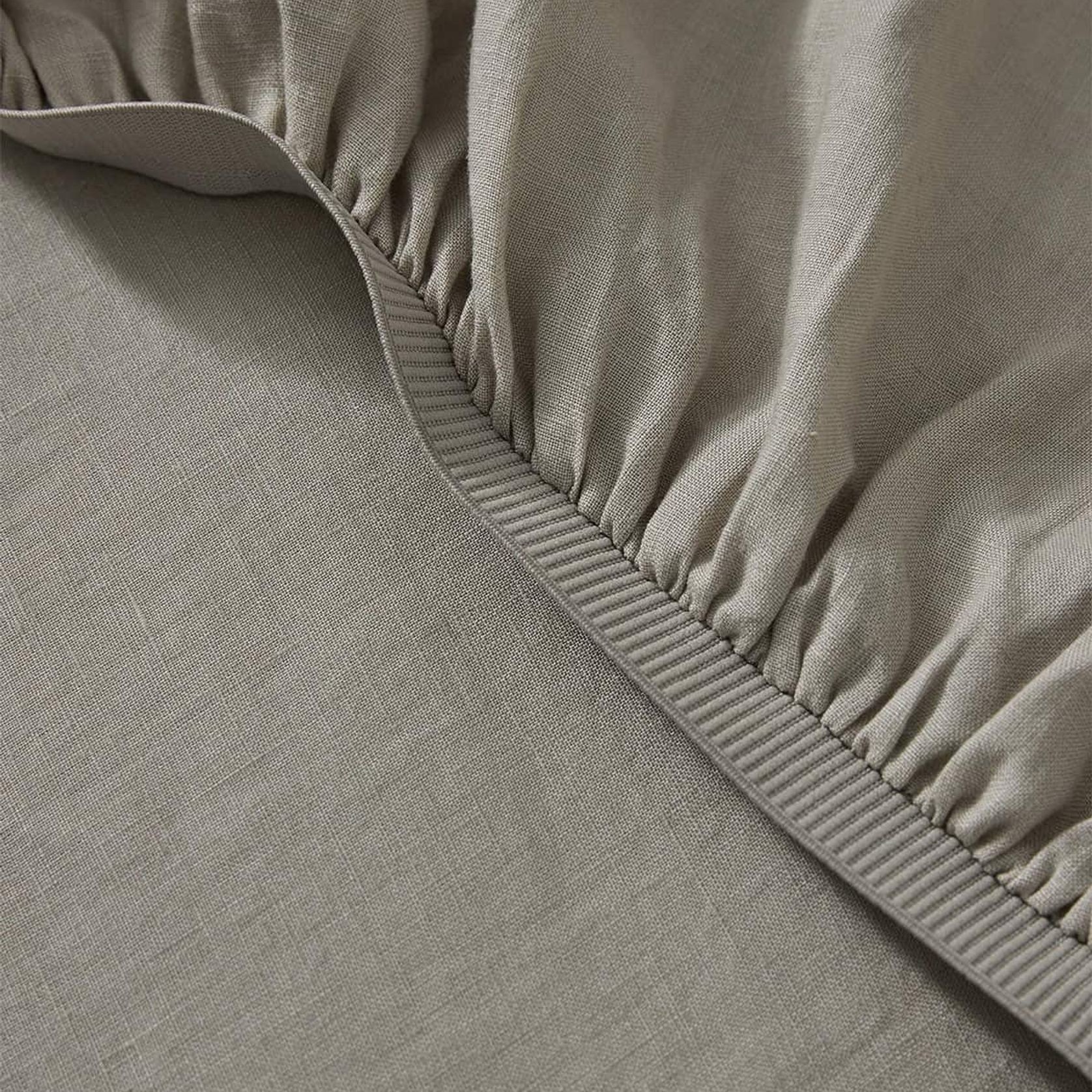 Ravello Linen Flat Sheet - Pebble | Weave Home gallery detail image