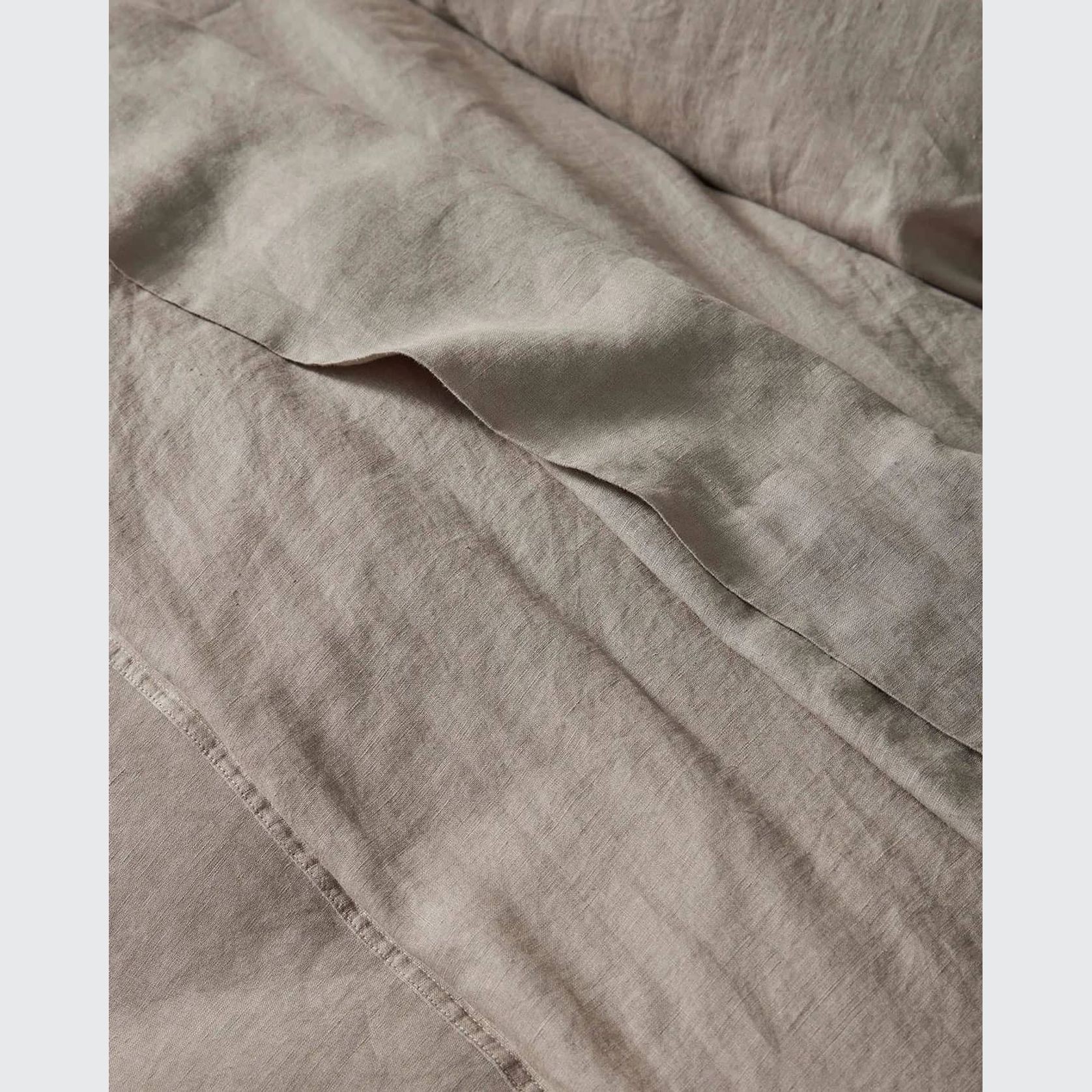 Ravello Linen Flat Sheet - Pebble | Weave Home gallery detail image