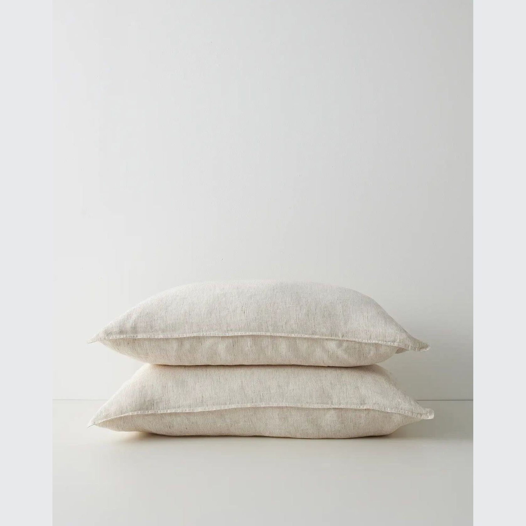 Ravello Linen Fitted Sheet - Savanna Pinstripe | Weave Home gallery detail image