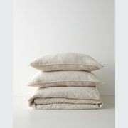 Ravello Linen Flat Sheet - Savanna Pinstripe | Weave Home gallery detail image