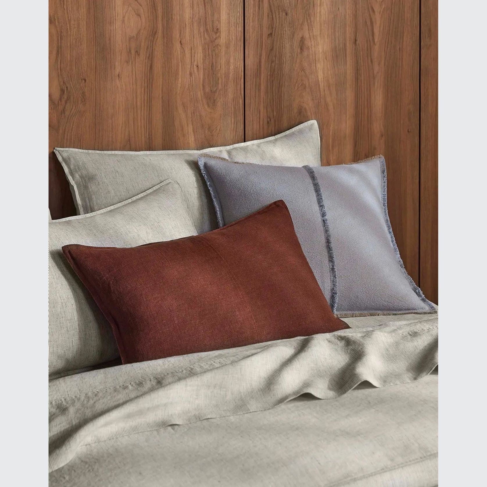 Ravello Linen Flat Sheet - Savanna Pinstripe | Weave Home gallery detail image