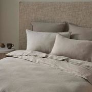 Ravello Linen Quilt Cover - Pebble | Weave Home gallery detail image