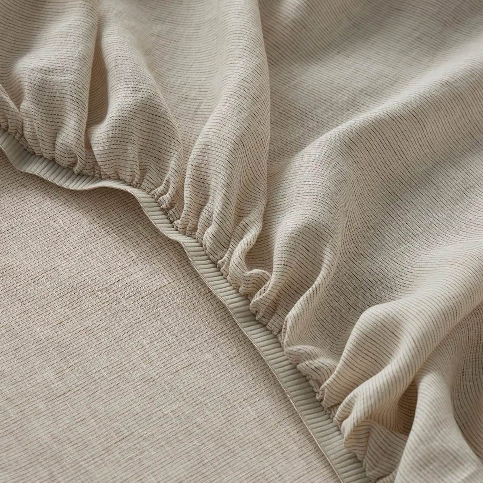 Ravello Linen Quilt Cover - Savanna Pinstripe| Weave Home gallery detail image