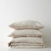 Ravello Linen Quilt Cover - Savanna Pinstripe| Weave Home gallery detail image