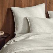 Ravello Linen Quilt Cover - Savanna Pinstripe| Weave Home gallery detail image