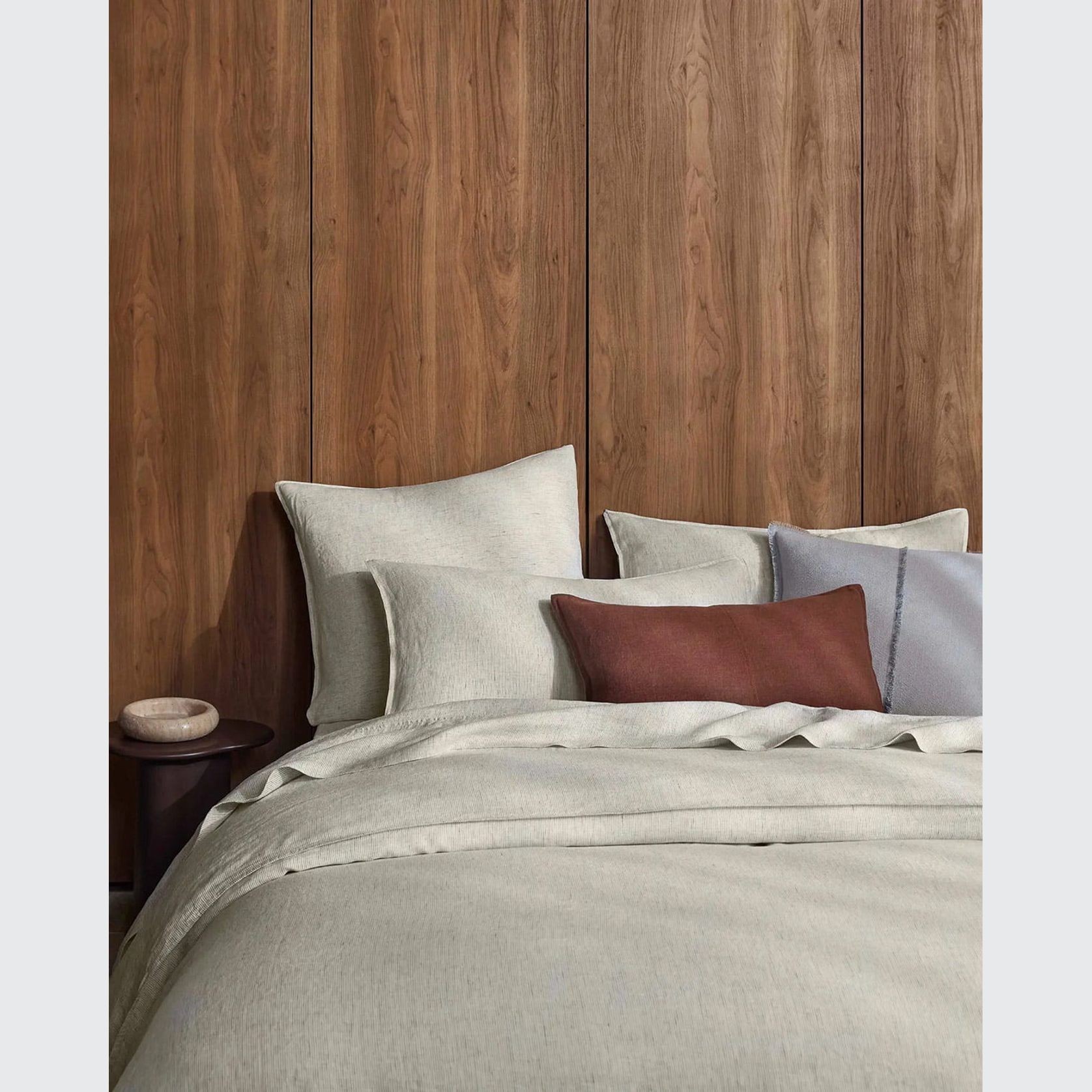 Ravello Linen Quilt Cover - Savanna Pinstripe| Weave Home gallery detail image