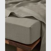 Ravello Linen Fitted Sheet - Pebble | Weave Home gallery detail image