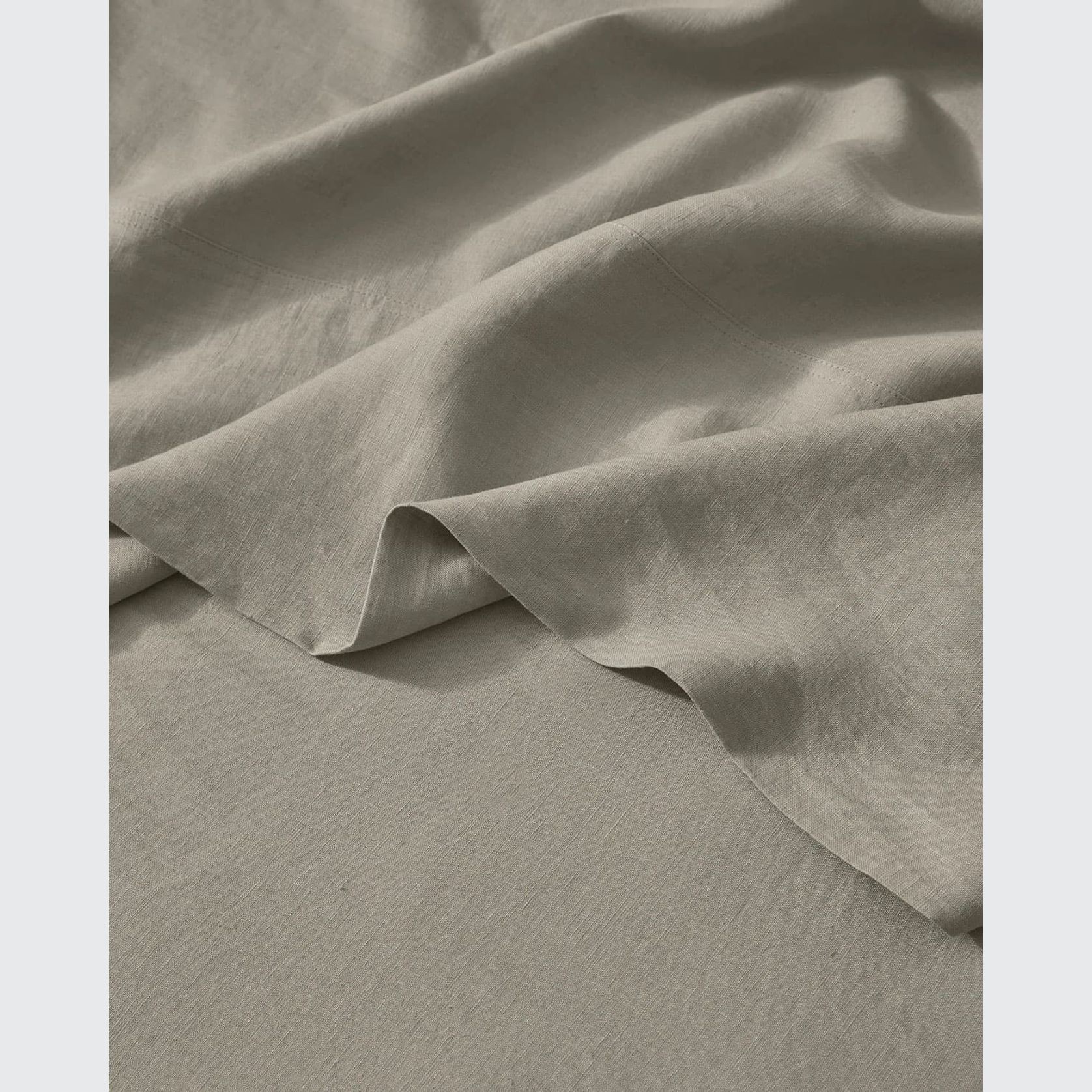 Ravello Linen Fitted Sheet - Pebble | Weave Home gallery detail image