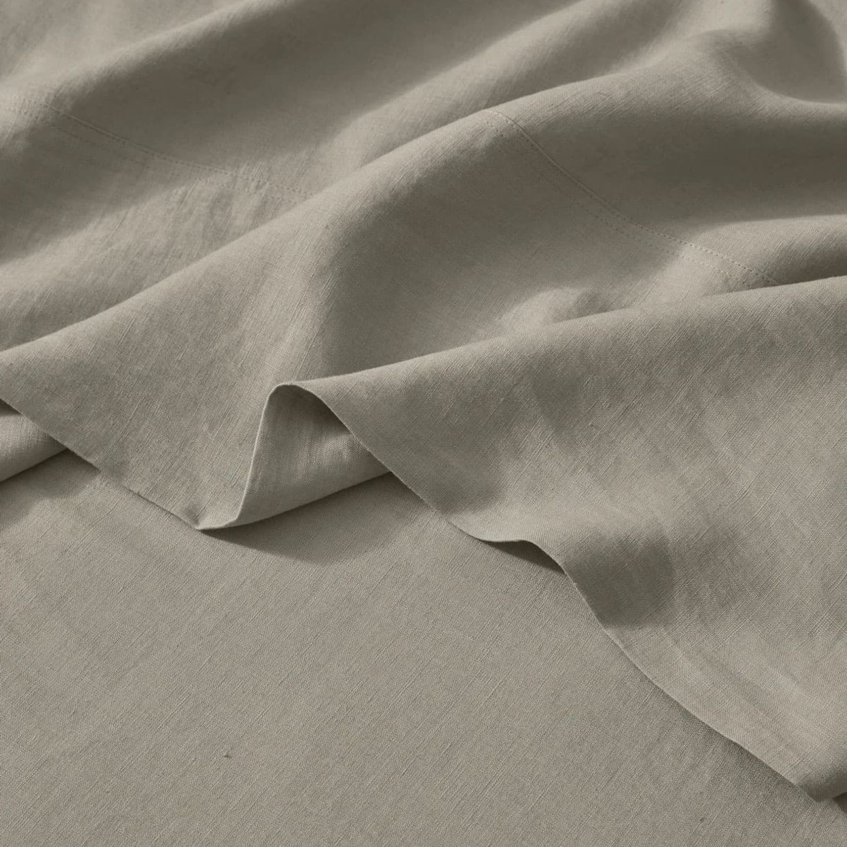 Ravello Linen Fitted Sheet - Pebble | Weave Home gallery detail image