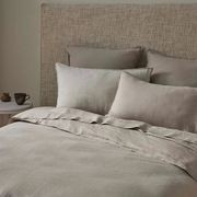 Ravello Linen Fitted Sheet - Pebble | Weave Home gallery detail image