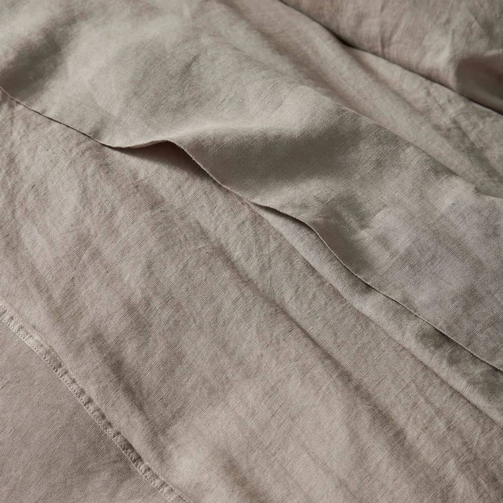 Ravello Linen Fitted Sheet - Pebble | Weave Home gallery detail image