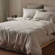 Ravello Linen Fitted Sheet - Pebble | Weave Home gallery detail image