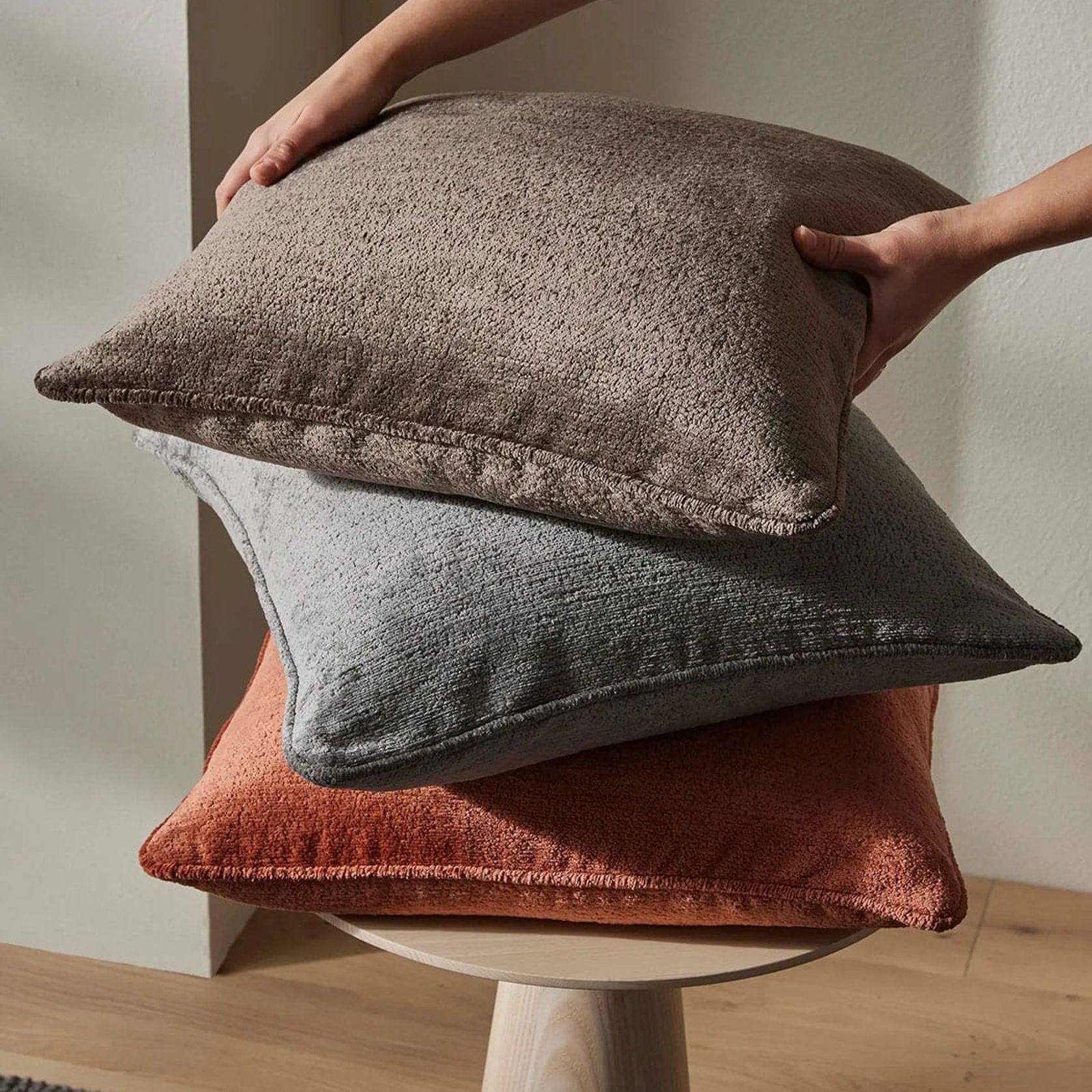 Weave Home Tempo Cushion - Cocoa | 50 x 50cm gallery detail image