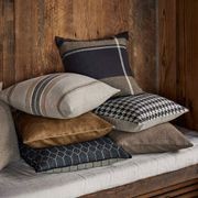 Weave Home Giovanni Cushion - Midnight | Bouclé Houndstooth gallery detail image