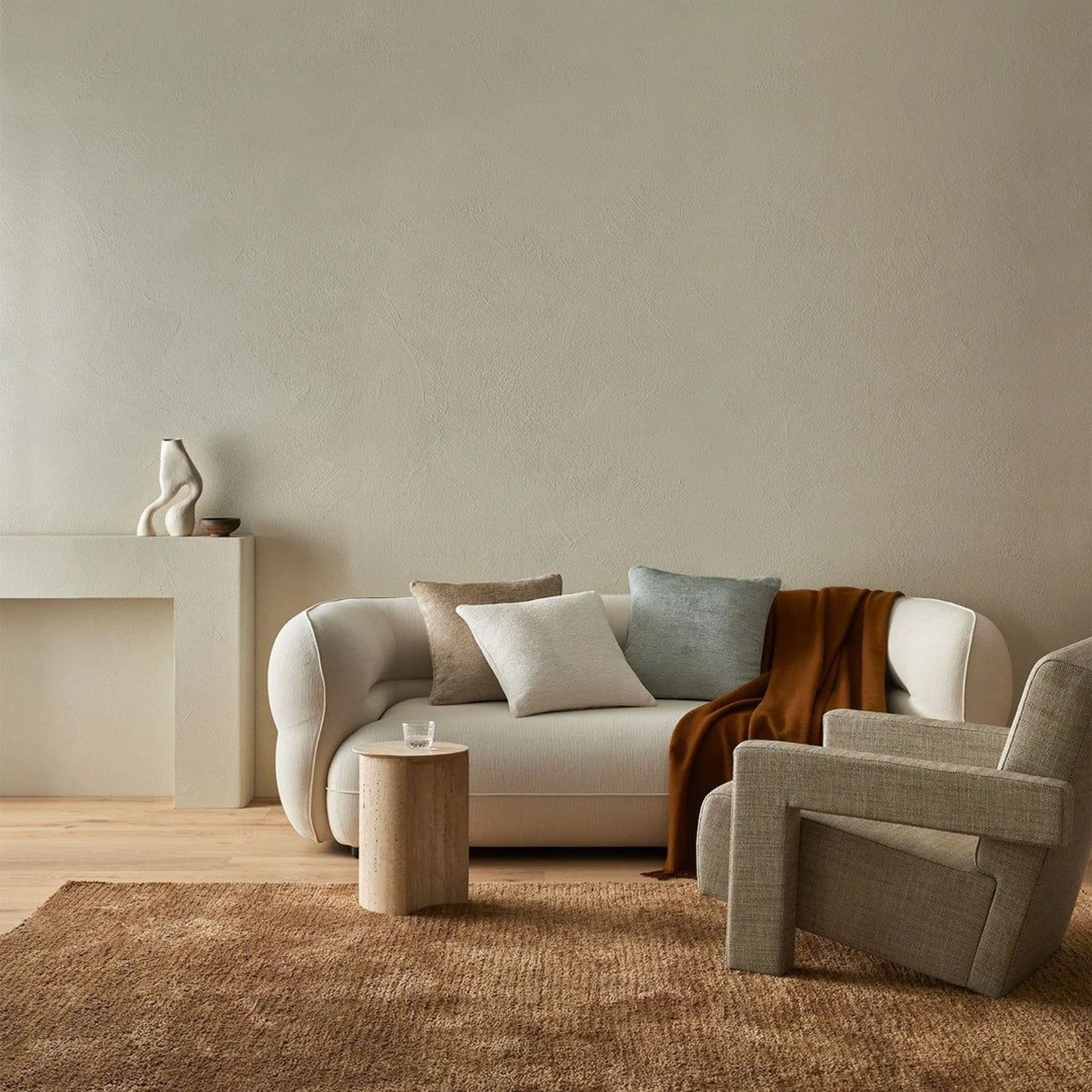 Weave Home Tempo Cushion - Pearl | 50 x 50cm gallery detail image