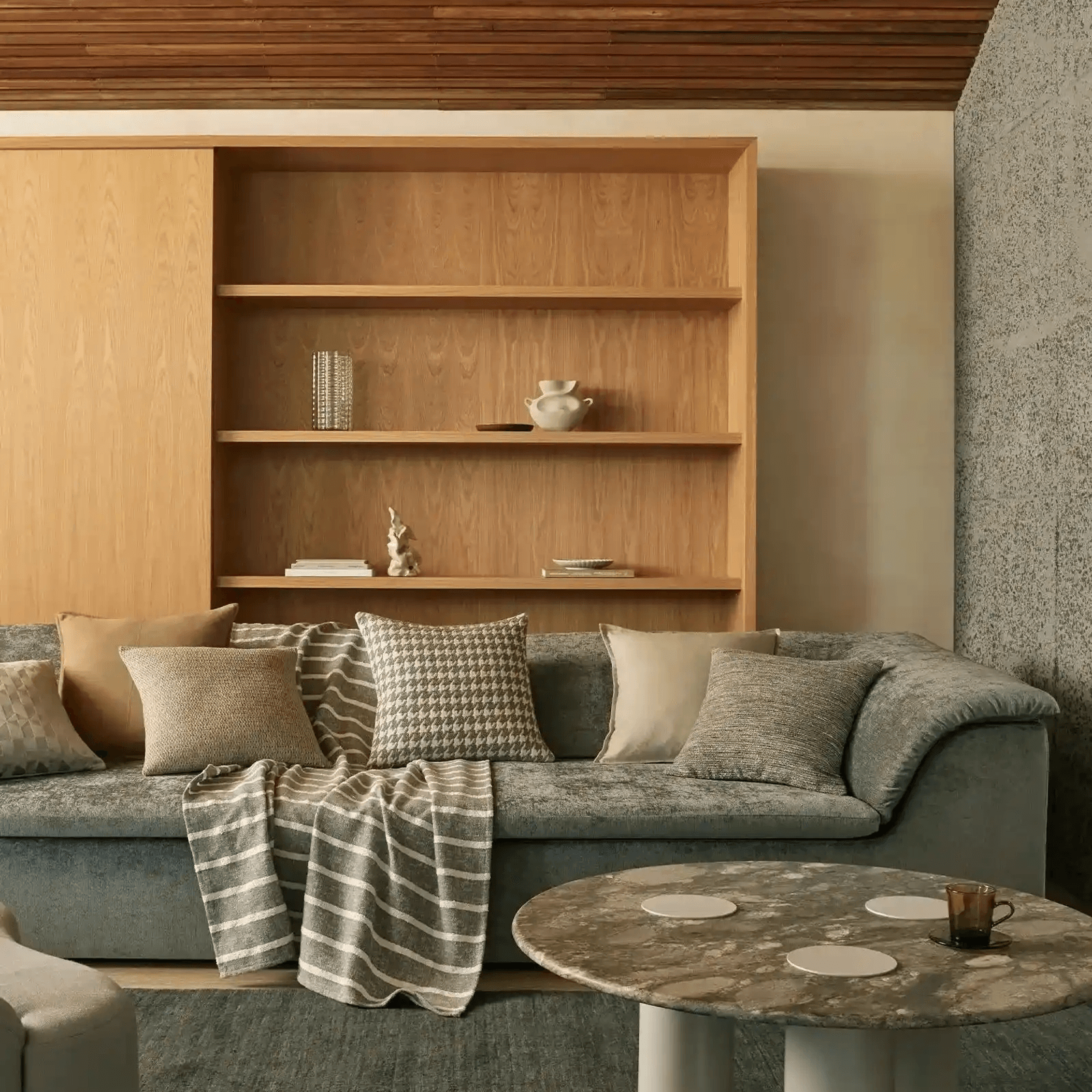 Weave Home Piazza Throw Blanket - Mineral gallery detail image