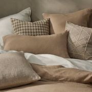 Weave Home Giovanni Cushion - Oatmeal | Bouclé Houndstooth gallery detail image