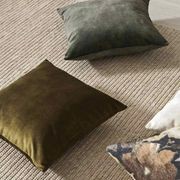 Weave Home Ava Velvet Cushion - Moss | 50 x 50cm gallery detail image