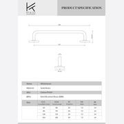 kitchen drawer handles whitehaven solid brass gallery detail image