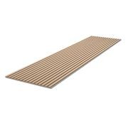 WOODFLEX Flexible Acoustic Wood Slat Wall Panel, Oak Veneer on Light Grey - 2700mm x 600mm gallery detail image