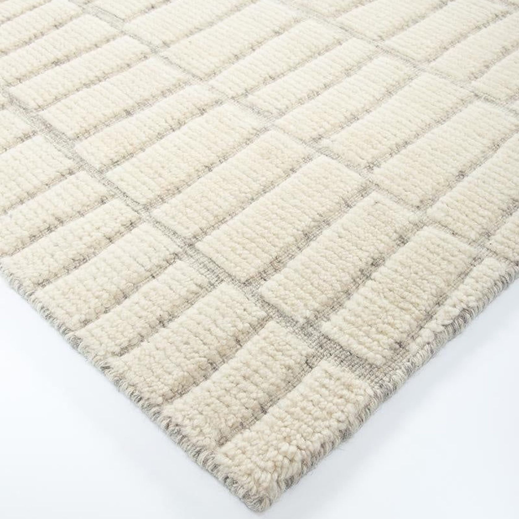 Baya Safi 100% Wool Floor Rug - Ecru gallery detail image