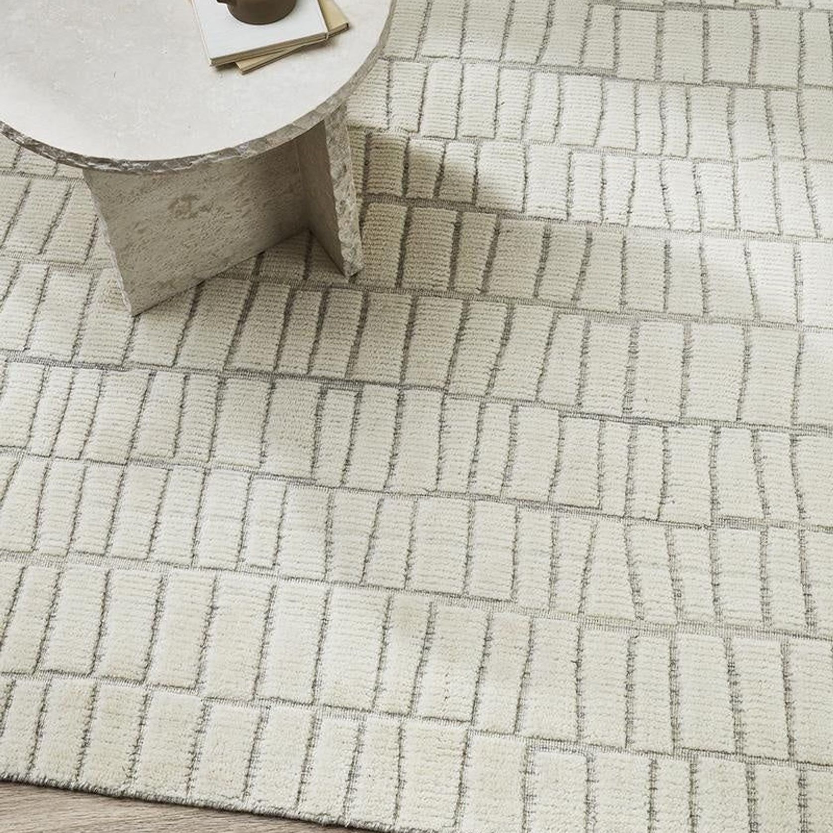 Baya Safi 100% Wool Floor Rug - Ecru gallery detail image