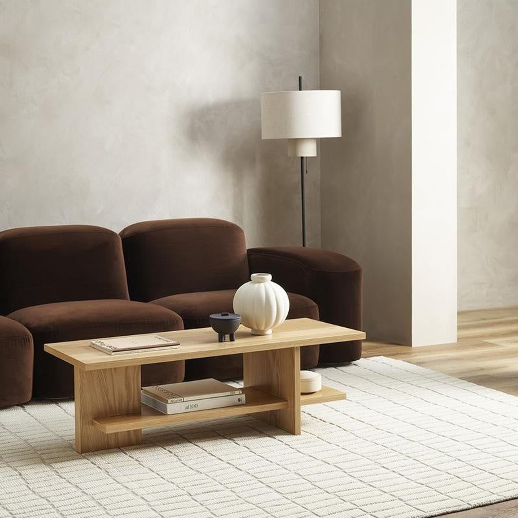 Baya Safi 100% Wool Floor Rug - Ecru gallery detail image