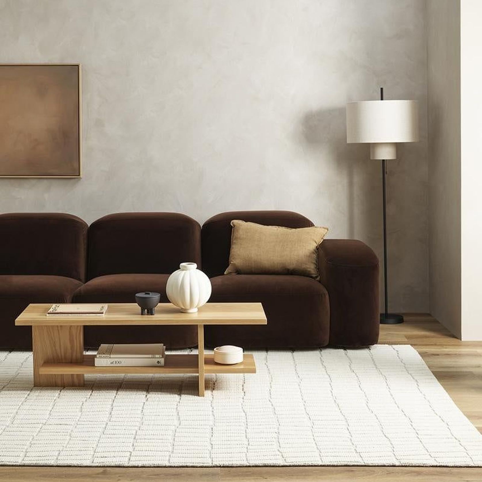 Baya Safi 100% Wool Floor Rug - Ecru gallery detail image