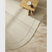 Baya Form 100% Wool Rug - Natural | Curved Form Rug gallery detail image