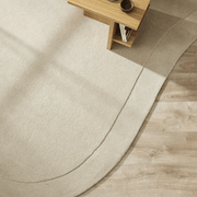 Baya Form 100% Wool Rug - Natural | Curved Form Rug gallery detail image