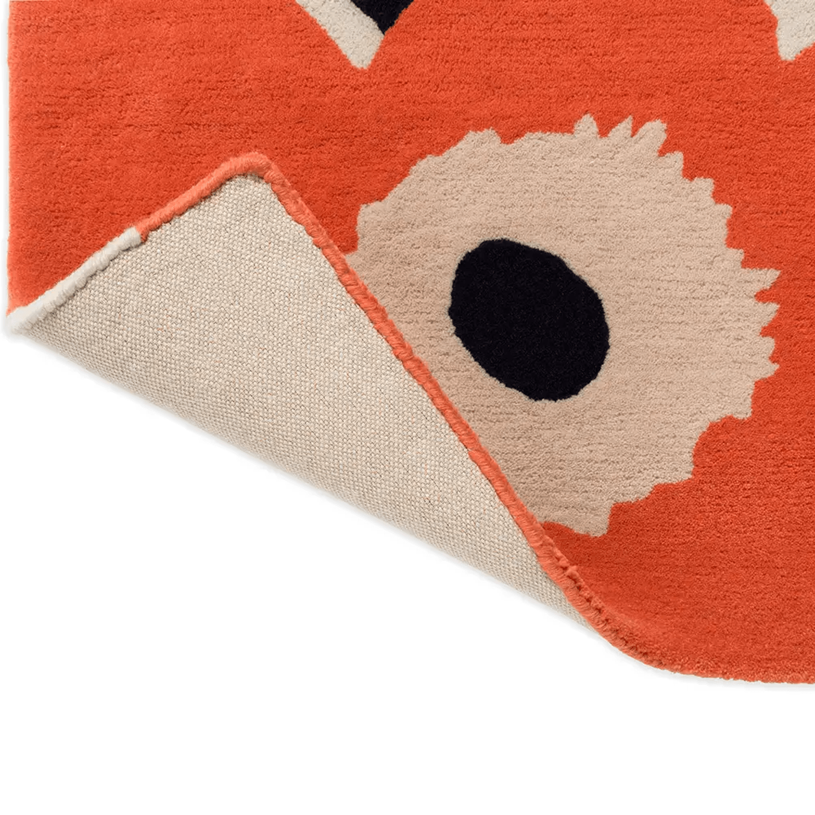 Marimekko Unikko - Orange Red | 100% Wool Designer Floor Rug gallery detail image