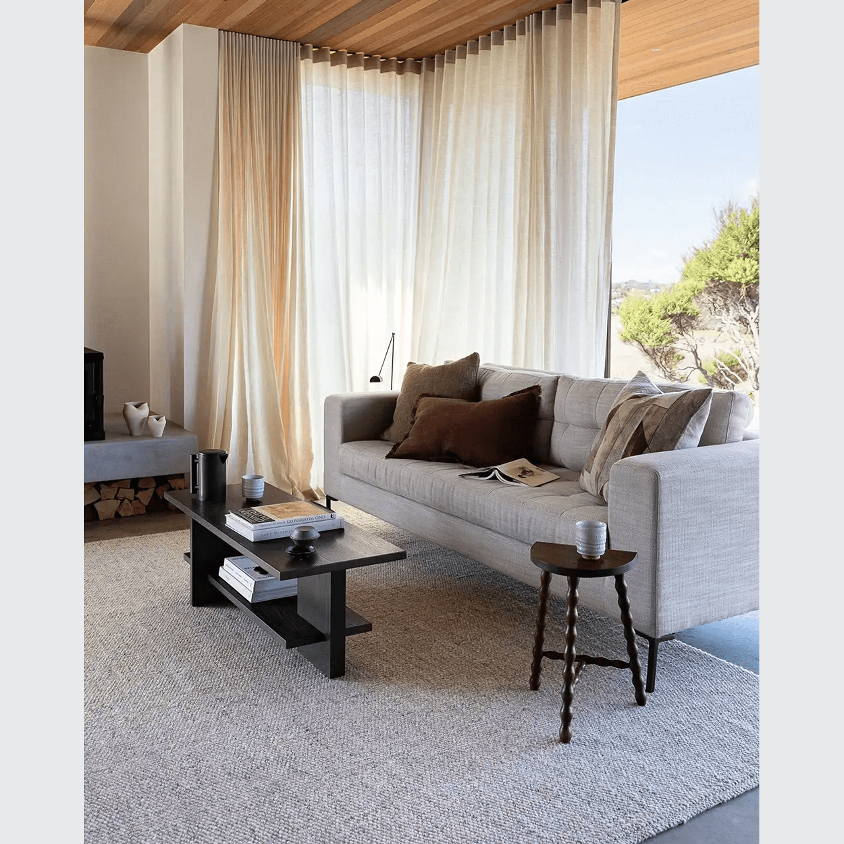 Baya Omaha Handwoven Rug - Pebble gallery detail image