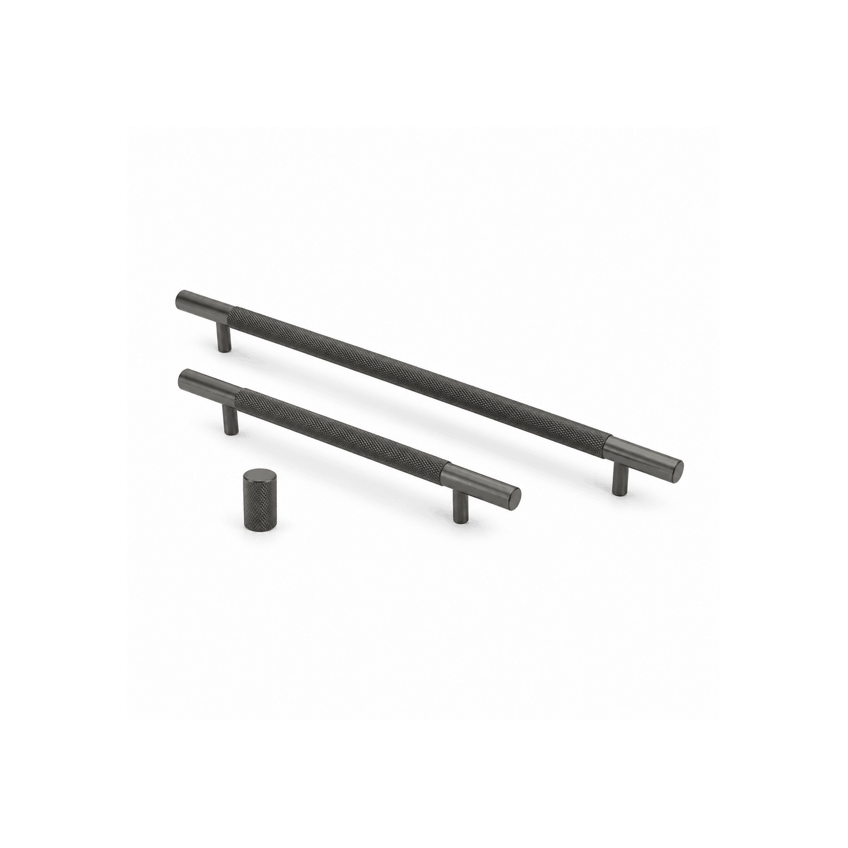 Kitchen Knurled cabinet handles gunmetal grey Bondi gallery detail image