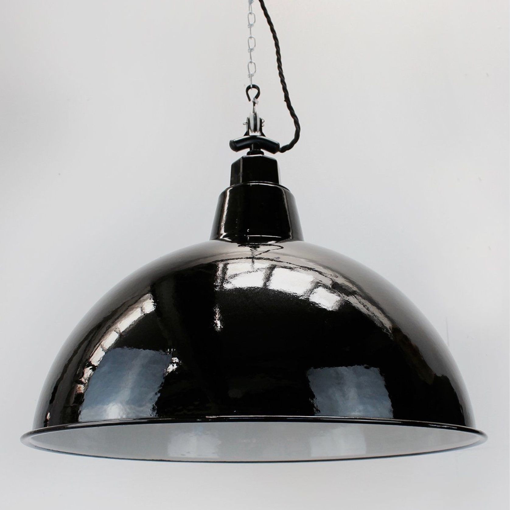 XL Cloche Black Light Shade - 520mm gallery detail image